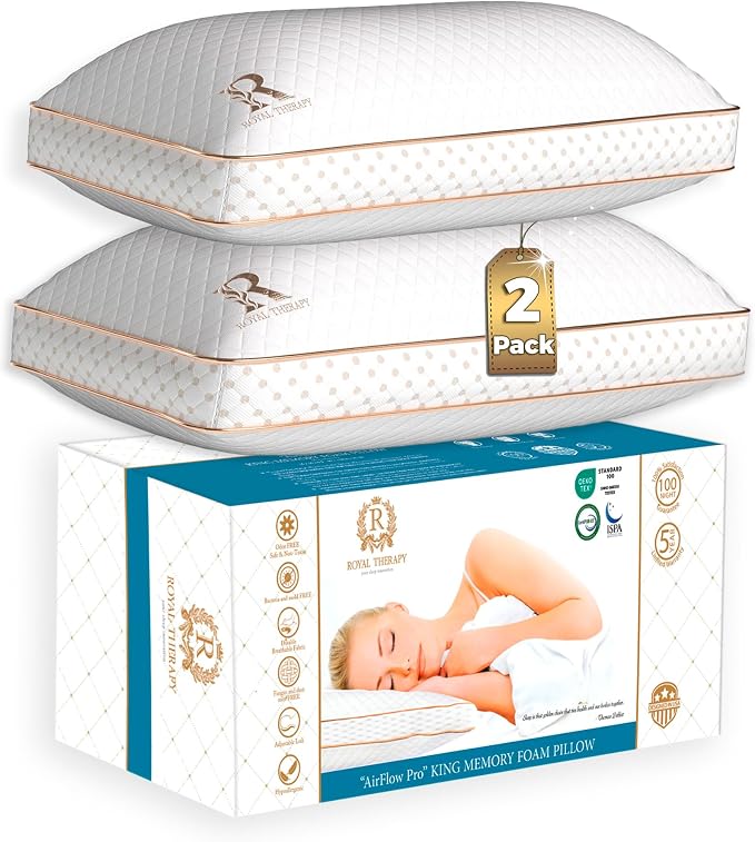 Royal Therapy Queen Memory Foam Pillows 2-Pack by ROYALTHERAPY