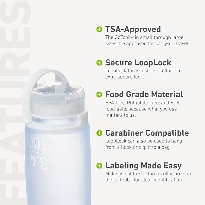 humangear GoToob+ Refillable Silicone Travel Size Bottles - Image 4