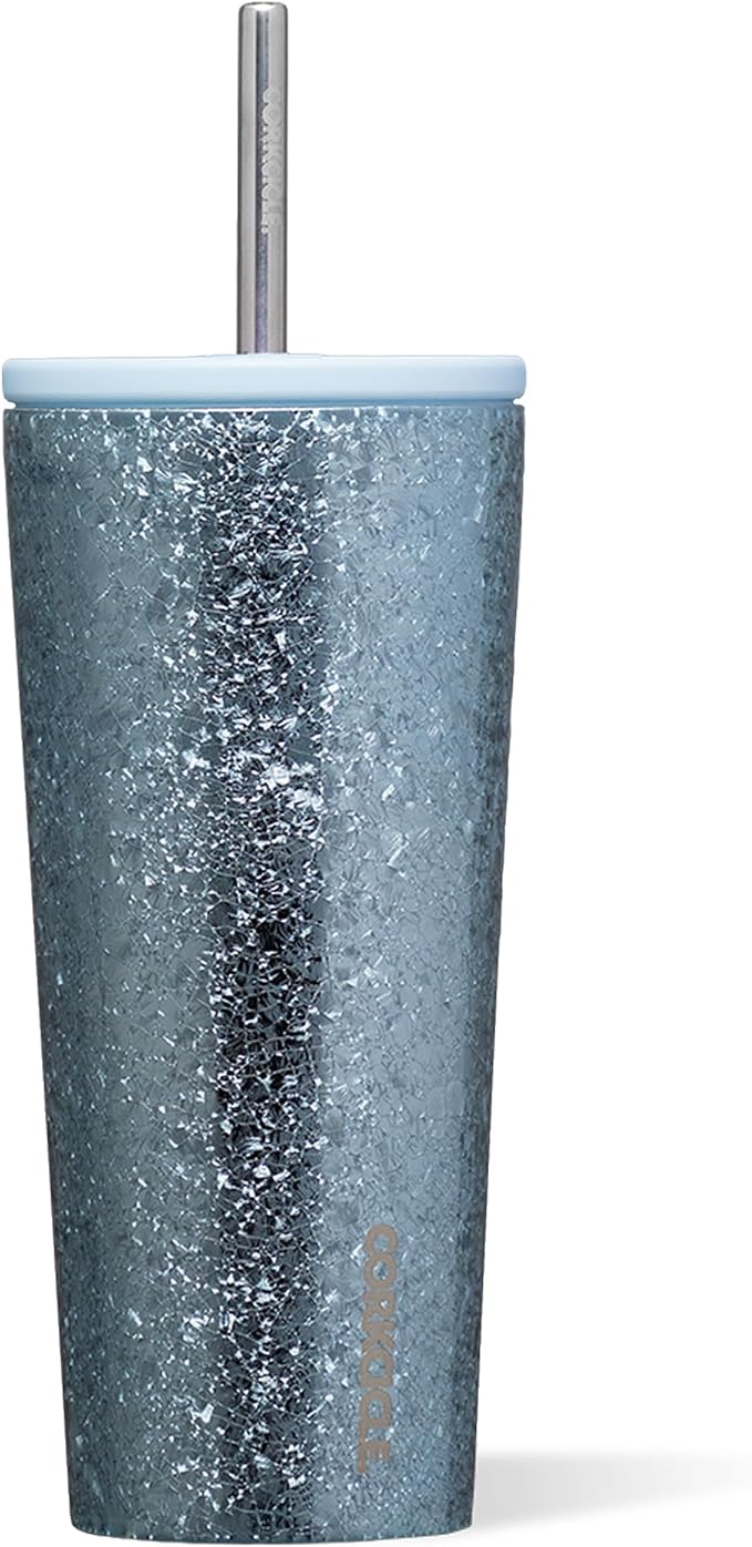 Corkcicle Cold Cup - Triple Insulated Tumbler with Straw - 12 Hours Cold - Leak-Resistant Lid - Easy Grip - Non-Slip Bottom - Summer Drinkware Gift - Keeps Drinks Ice Cold - 24 oz - Ice Breaker by Corkcicle