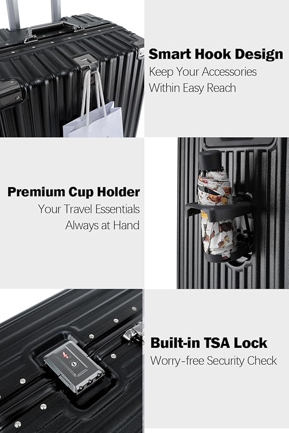 HotWay 20 Inch Aluminum Frame Carry On Luggage - Image 4