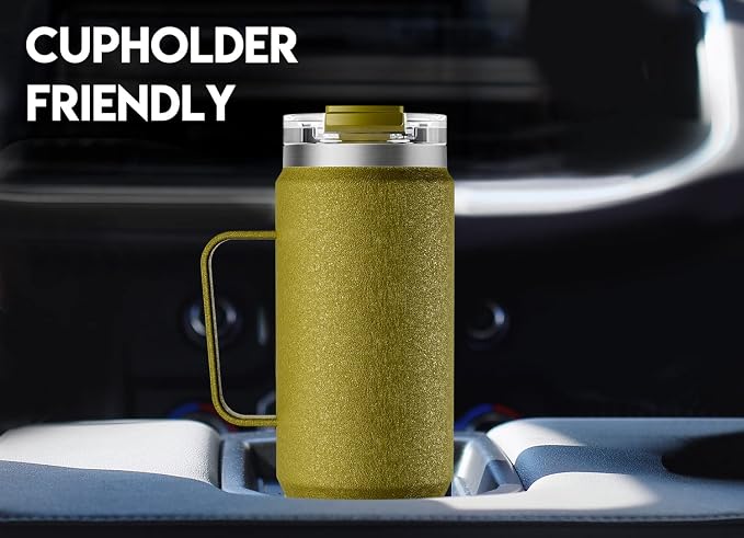 Meoky 40oz Tumbler with Handle, Stainless Steel Travel Mug with 2-in-1 Straw and Sip Lid, Vacuum Insulated Coffee Mug, 100% Leak Proof, Keeps Cold for 34 Hours or Hot for 10 Hours (Forest) - Image 6
