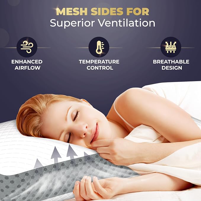 Royal Therapy Memory Foam Pillow, Neck Pain Relief, - Image 4