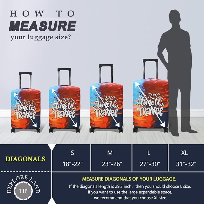 Explore Land Luggage Cover Suitcase Protector Fits 27-30 Inch Case - Image 5
