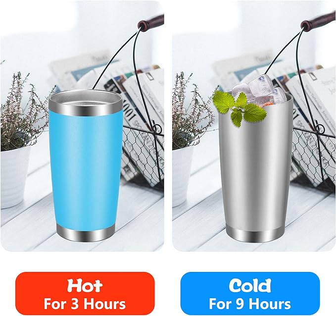 VEGOND 20oz Tumbler with Lid and Straw Stainless Steel Tumbler Cup Bulk Vacuum - Image 5