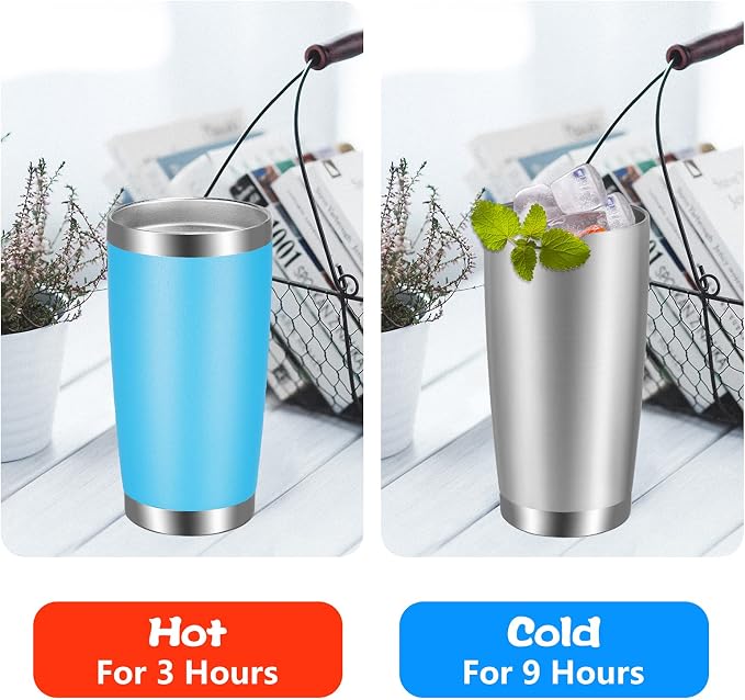 VEGOND 20oz Tumbler with Lid and Straw Stainless Steel Tumbler Cup Vacuum - Image 5