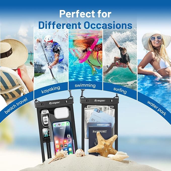 2 Pack Waterproof Phone Pouch - 10in Waterproof Phone Case - Image 8