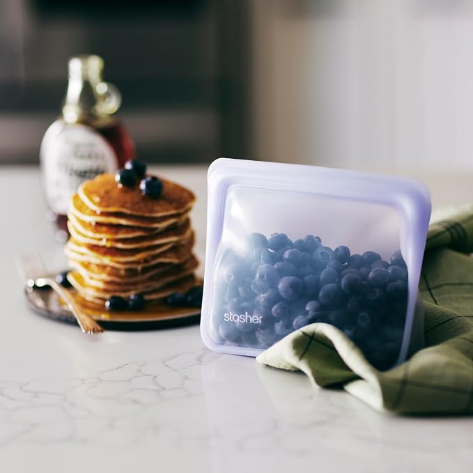 Stasher Premium Silicone Reusable Food Storage Stand-Up Mini Bag, Sous Vide - Image 2