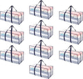 VENO 10 Pack Moving Bags Plastic Storage Totes Clothes Organization Large W by Veno