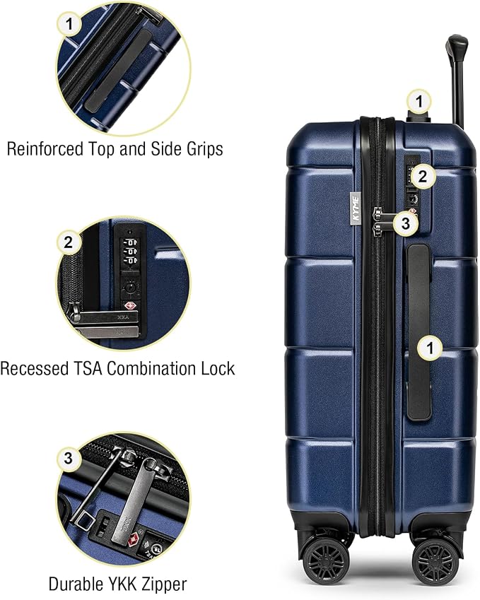 KYME Suitcases with Wheels Hardshell 26 Inch Luggage with TSA Lock Durable - Image 5