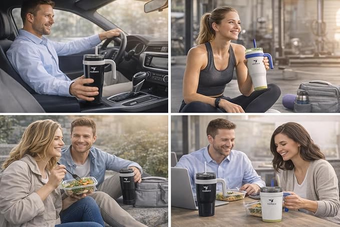 REDUCE 24 oz. Cold1 Tumbler, 2-Pack (Black & whitish) - Image 6