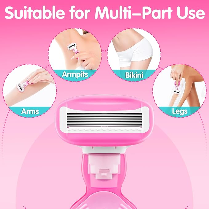 DreamGenius Travel Razors for Women, Travel Size Toiletries Include 1 Handle - Image 6