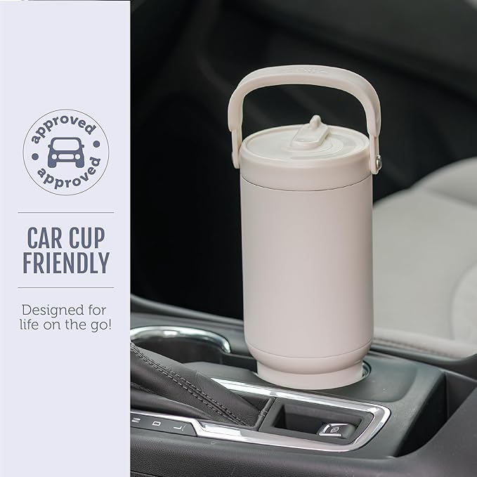 Ello Oasis Go+ 26oz Tumbler with Top Handle and Retracting Straw | Reusable Insulated Stainless Steel Cup, 100% Leakproof Water Bottle, 24 Hours Cold, Cup Holder Friendly For Travel | Rose Navy - Image 5