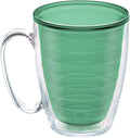 Tervis Clear & Colorful Tabletop Made in USA Double Walled Insulated Tumbler Travel Cup Keeps Drinks Cold & Hot, 16oz Mug, Mangrove Green by TervisTumblerCompany