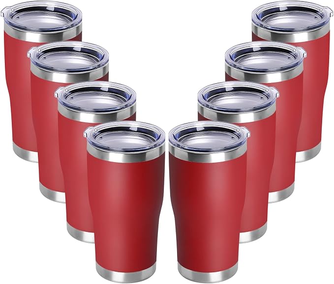 DOMICARE 20oz Tumbler with Lid Stainless Steel Tumblers Bulk, Double Wall by VisittheDOMICARE