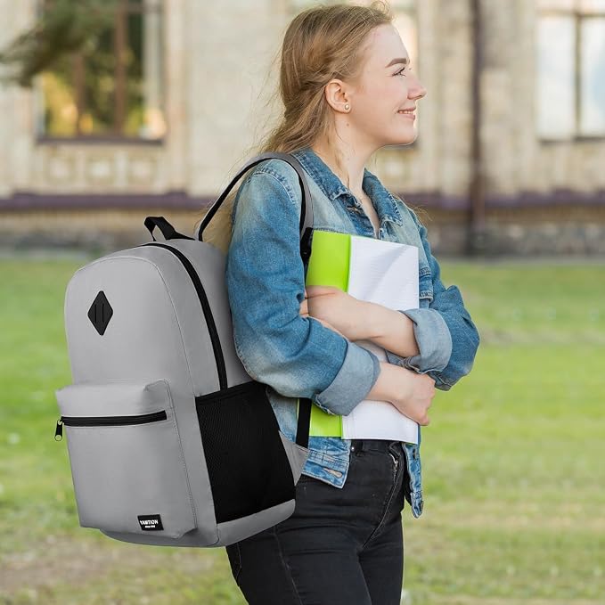 Unisex School Backpack, Classic Bookbag Adults and Teens Schoolbag - Image 6