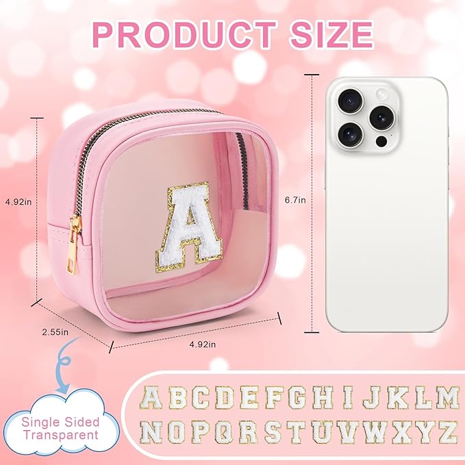 YOOLIFE Mini Makeup Bag | Clear Makeup Bag Toiletry Case | Travel Transparent - Image 3