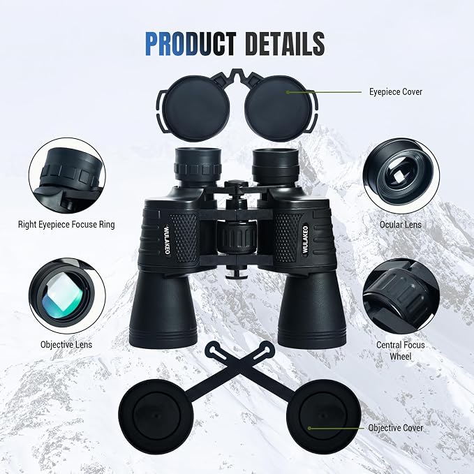 30x50 High Powered Binoculars for Adults, Waterproof Compact Binoculars - Image 6