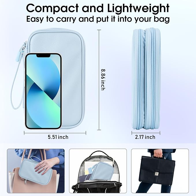 Leather Travel Electronic Organizer - Image 3