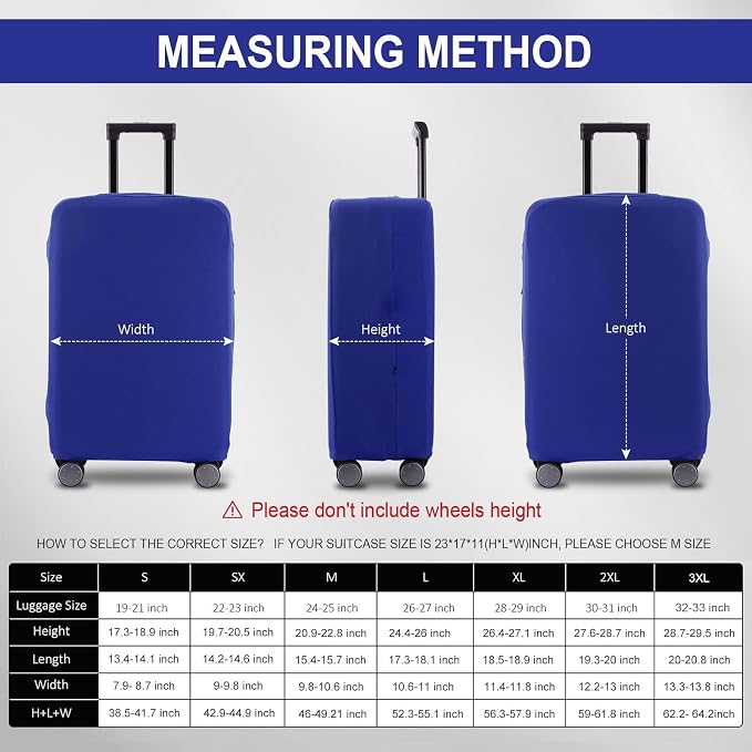 Travel Luggage Cover Suitcase Protector Scratch-Resistant Fit 19-31 Inch - Image 6