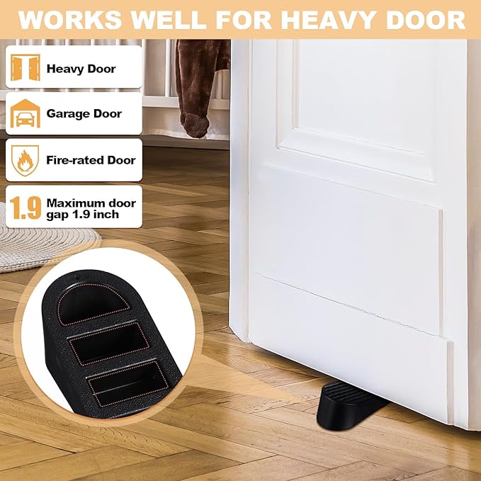 Frienda 6 Pack Large Door Stoppers Heavy Duty Rubber Stopper - Image 6