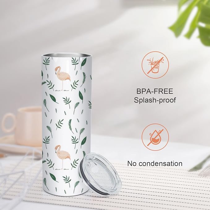 AGH 50 Pack Sublimation Tumblers Blank 20 OZ Straight Skinny Tumbler with Straw, Stainless Steel Double Wall Insulated Tumbler for Tumbler Press Machine - Image 4