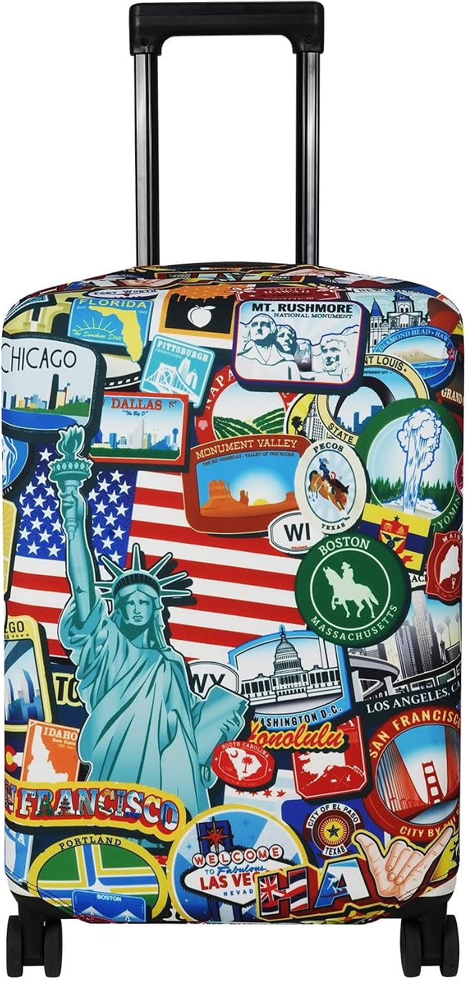Explore Land Travel Luggage Cover Suitcase Protector Fits 23-26 Inch Case by ExploreLand