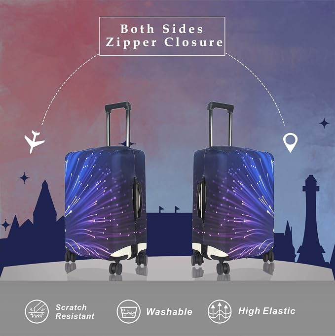 Explore Land Travel Luggage Cover Suitcase Protector Fits 18-22 Inch Case - Image 2