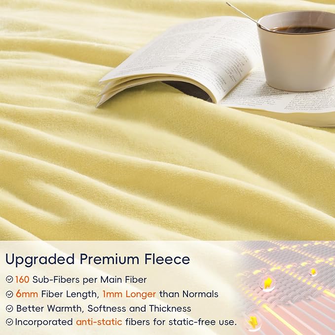 PHF Ultra Soft Fleece Blanket Twin Size, No Shed No Pilling Luxury Plush Cozy - Image 4
