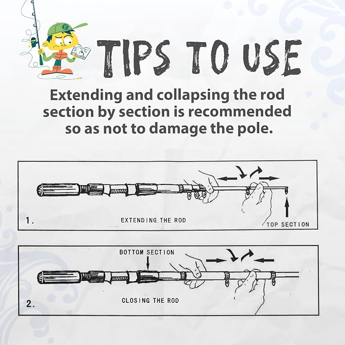 Kids Fishing Pole, Portable Telescopic Kids Fishing Poles - Image 7