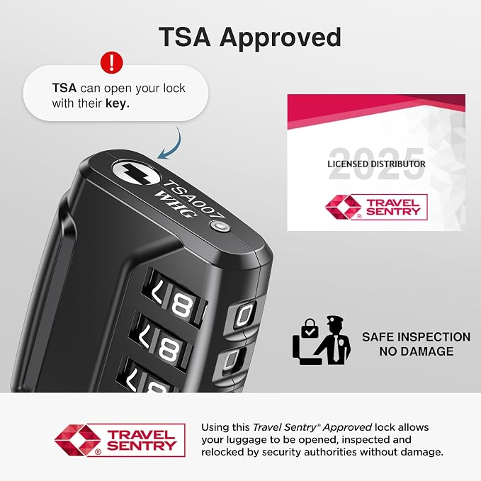Puroma 4 Pack TSA Approved Luggage Locks, 4 Digit Combination Travel Locks - Image 2