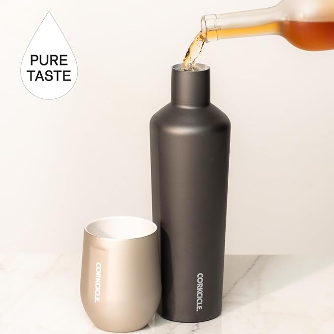 Corkcicle Pure Taste Tumbler - Stainless Steel Insulated Cup With Lid - Non-Slip Silicone Base - Ceramic Interior Coating - Durable Travel Mug - Dishwasher Safe - BPA Free - 16 oz - Latte/Oat Milk - Image 8