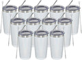 MEWAY 20oz Tumbler 12 Pack Double Wall Vacuum Insulated Travel Glitter Mug Bulk by MEWAY