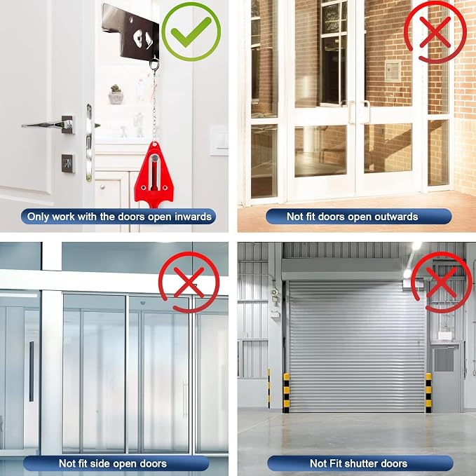 KERUI Door Stop Alarm & Portable Door Lock, Dual Protection Security Door - Image 8