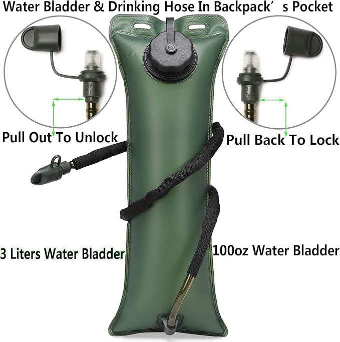 ATBP Running Hydration Vest Pack Tactical 3L Water Bladder Backpack Bag - Image 4