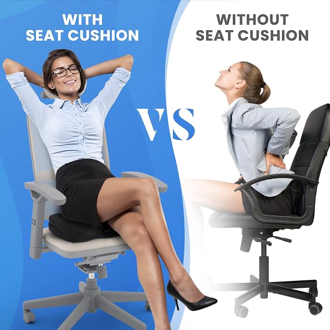 TushGuard Office/ Car Seat Cushion, Non-Slip Sciatica & Back Coccyx Tailbone - Image 7