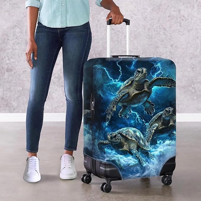Sea Turtle Suitcase Cover Fits 30-32 Inch Luggage - Image 4