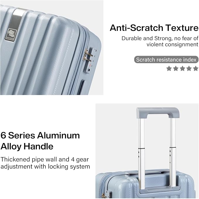 Hanke 20 Inch Expandable Carry on Luggage 22x14x9 Airline Approved Lightweight - Image 8