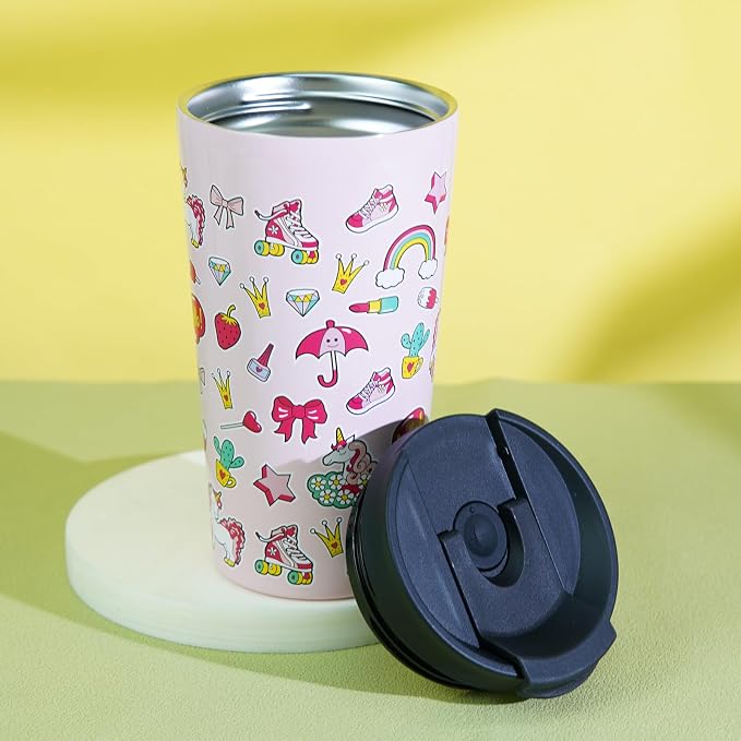 BJPKPK 18oz Tumbler With lid And Straw Stainless Steel Travel Coffee Mug Insulated Tumblers Cups,Hawaii Fruits Purple - Image 6