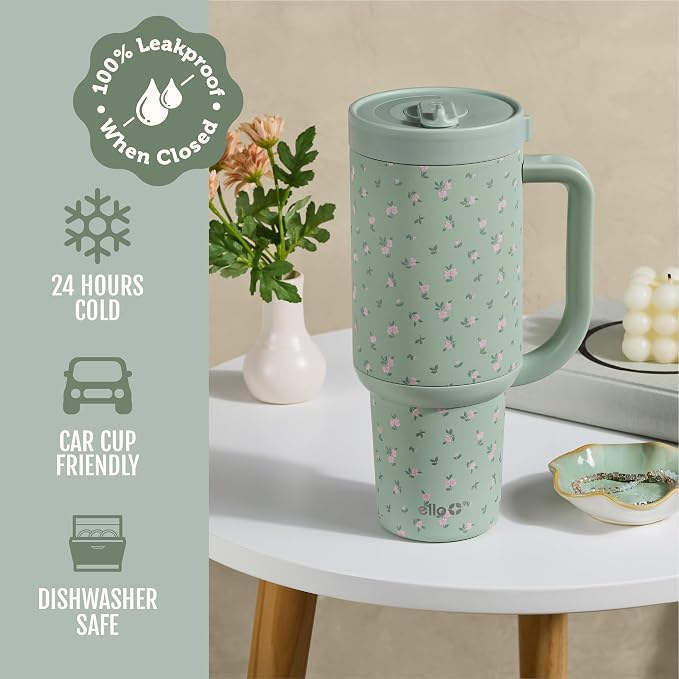 Ello Oasis 30oz Stainless Steel Tumbler - Full Bloom - Image 5