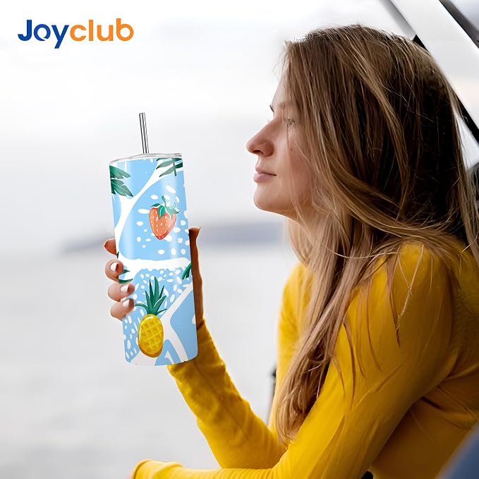 Joyclub Sublimation Tumblers 30 oz Blank Tumblers for Sublimation Skinny Bulk Double Wall Insulated Cups with Individually Gift Boxed and Shrink Wrap Films for Heat Transfer 10 Pack - Image 3