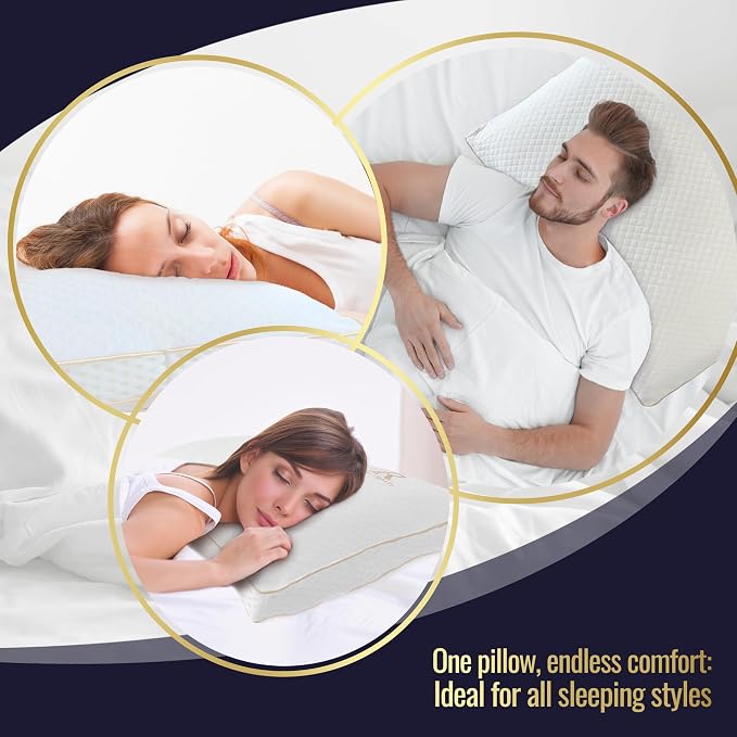 Royal Therapy 4-Pack King Memory Foam Pillow, Adjustable Shredded Odor-Free - Image 5