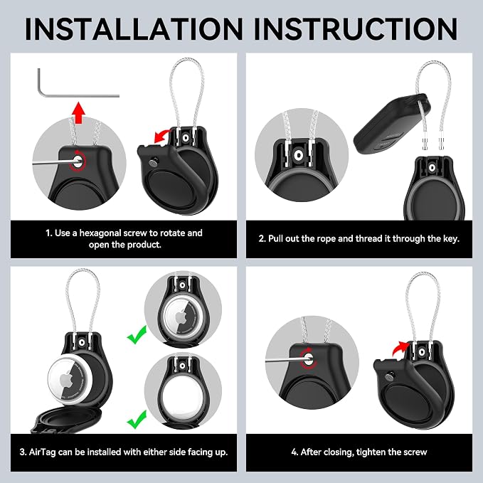 DDJ IPX8 Waterproof for Air Tag Lock Case - Image 7