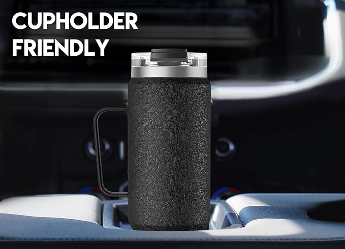 Meoky 40oz Tumbler with Handle, Stainless Steel Travel Mug with 2-in-1 Straw and Sip Lid, Vacuum Insulated Coffee Mug, 100% Leak Proof, Keeps Cold for 34 Hours or Hot for 10 Hours (Night) - Image 6