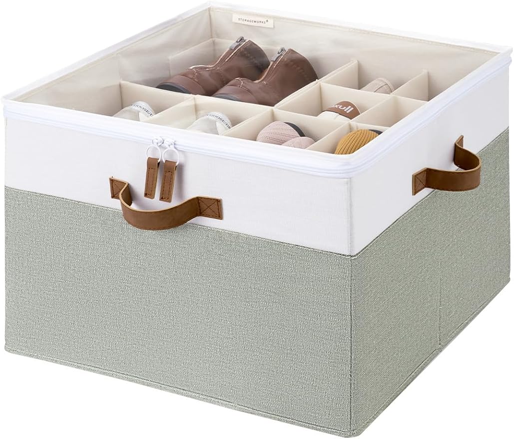 StorageWorks Shoe Organizer for Closet, Fits up to 16 Pairs, Shoe Cubby Storage - Image 8