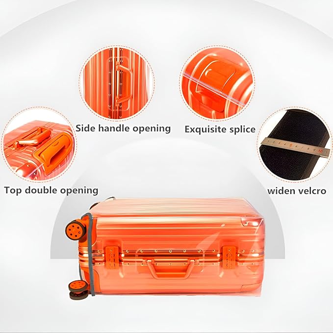 3 PCS Luggage Covers for Suitcase TSA Approved, 20/24/28 Inch Full Clear - Image 5