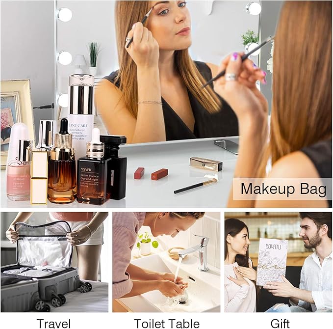 BOYATU Travel Makeup Bag Organizer Cosmetic Bag: 3 Pcs Set Make up Bags - Image 8