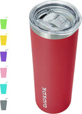 BJPKPK 20 oz Skinny Tumbler Stainless Steel Insulated Slim Straight Sublimation Coffee Tumblers Thermal Cup With Lid,Red by BJPKPK