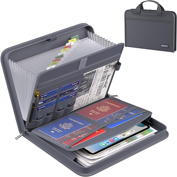 ENGPOW Accordion File Organizer, Fireproof Expanding File Folder by ENGPOW