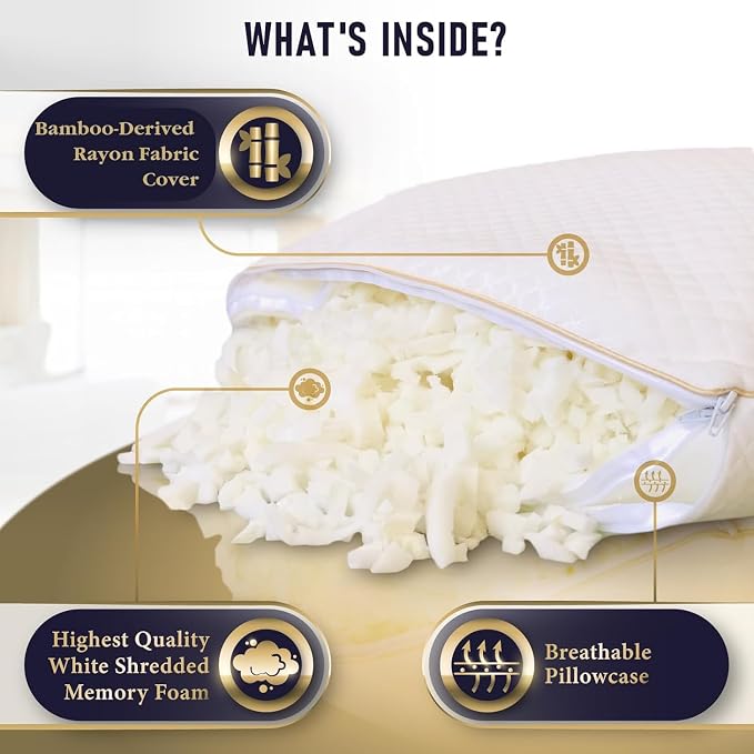 Royal Therapy King Size Pillows, Memory Foam Pillow - Image 5
