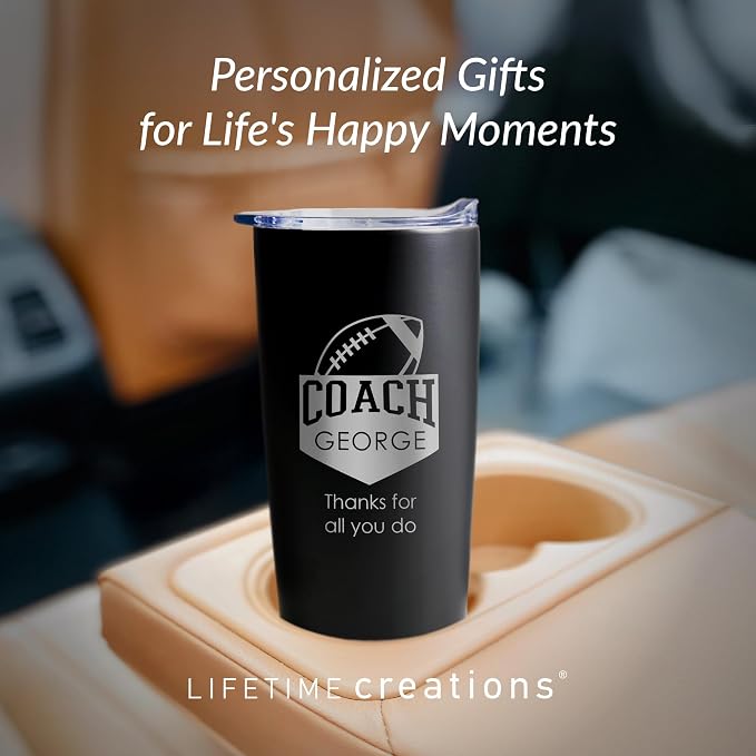 Lifetime Creations Personalized Football Coach Tumbler: Custom Football Coach - Image 8